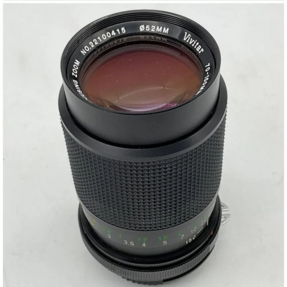 Nikon Series‎ E 35mm Film Camera, SB-E Speedlight Vivitar Lens Cases Untested